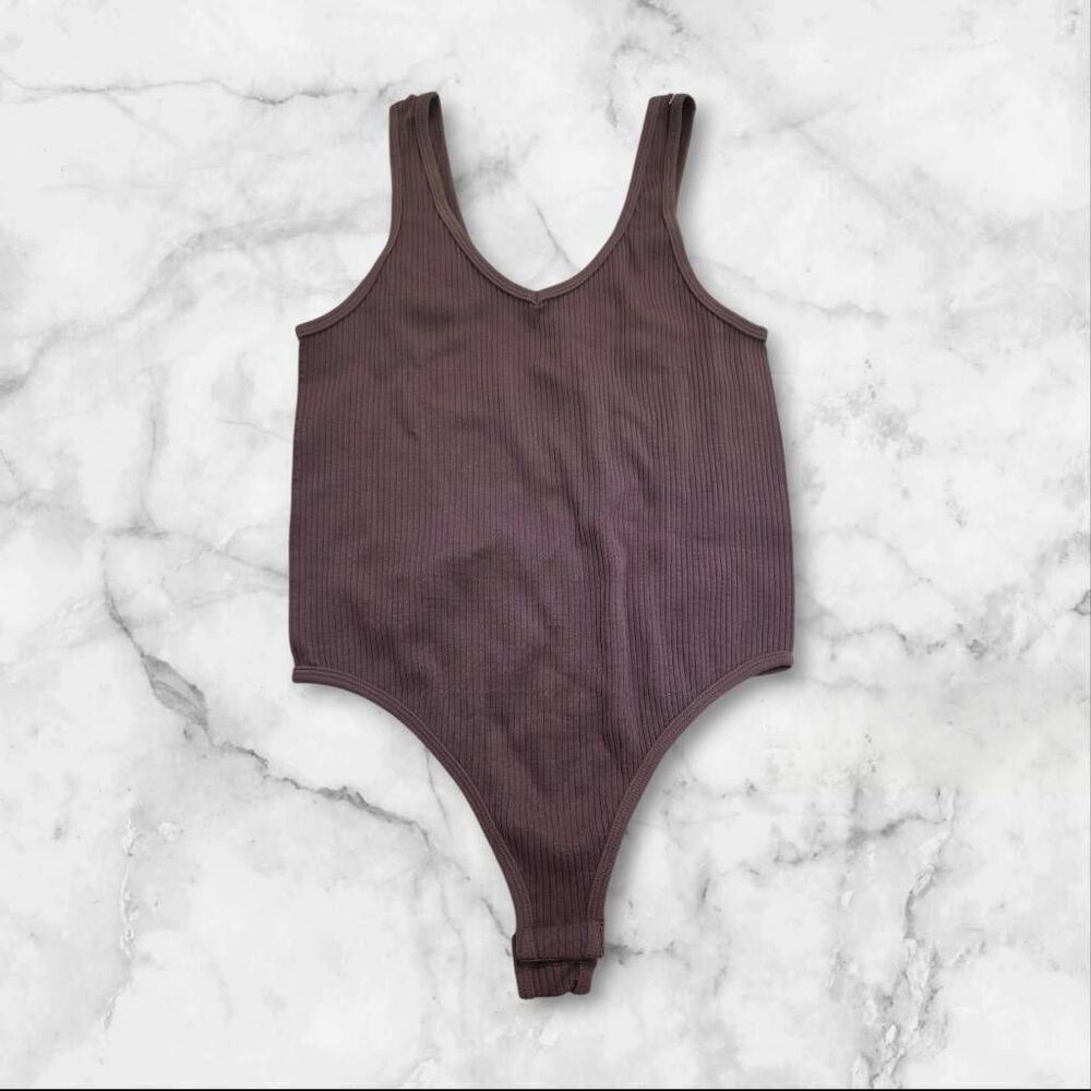 Gypsy & Jade Brown Ribbed Bodysuit Size Small/Medium